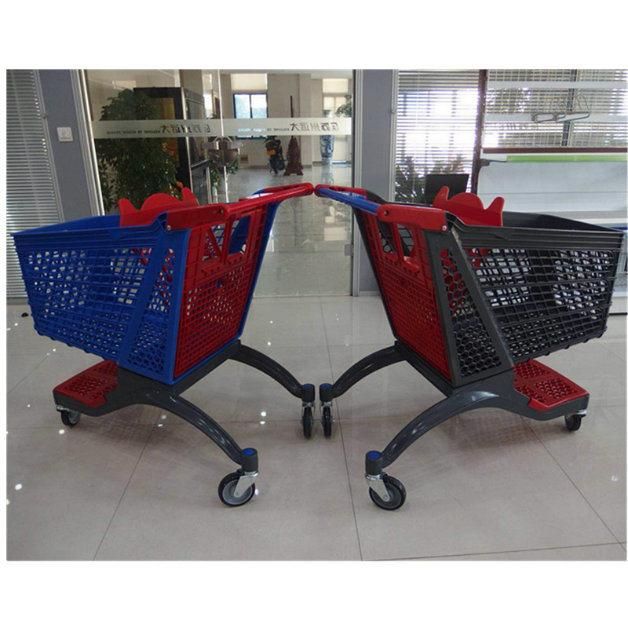 Supermarket New Design Plastic Shopping Cart High Quality Shopping Trolley