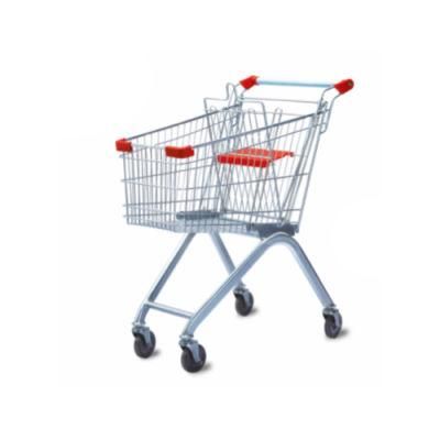 100L Metal Supermarket Foldable Shopping Trolley Carts