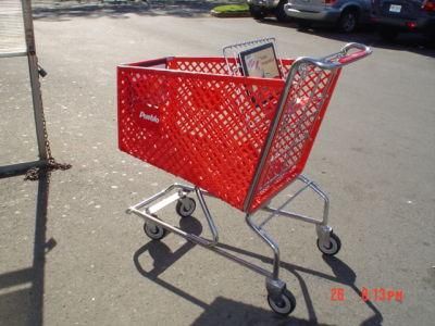 Multicoloured Supermarket Plastic Shopping Cart Trolley