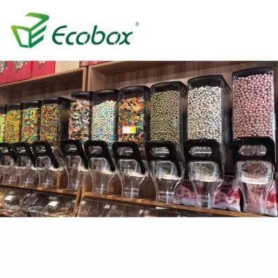 Ecobox Bulk Food Nuts Dried Fruit Candy Display Gravity Dispenser for Supermarket