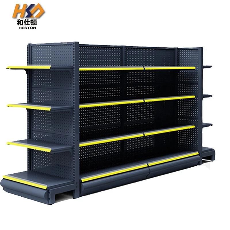 Price Discount Factory Direct Metal Material Double-Sided Supermarket Shelf