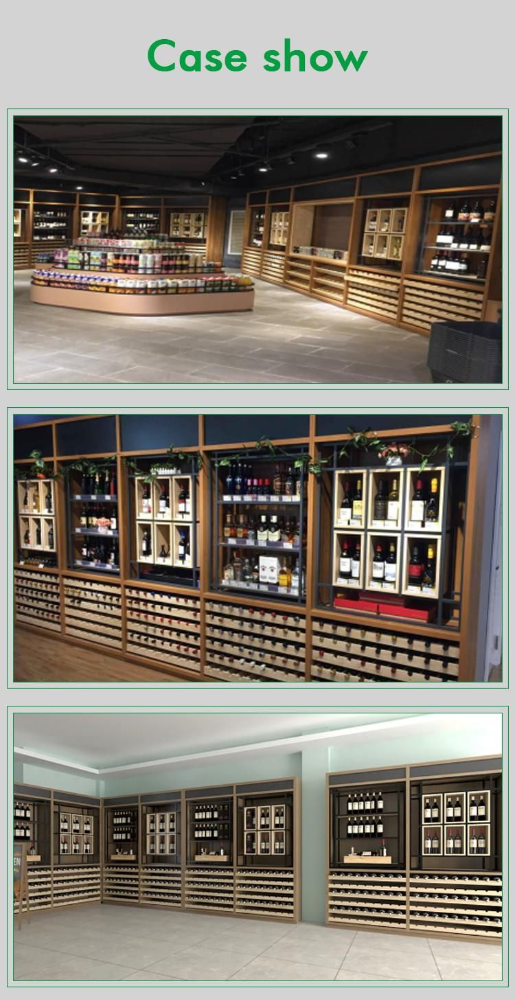 Supermarket Knock Down Modern Metal Wine Display Shelf