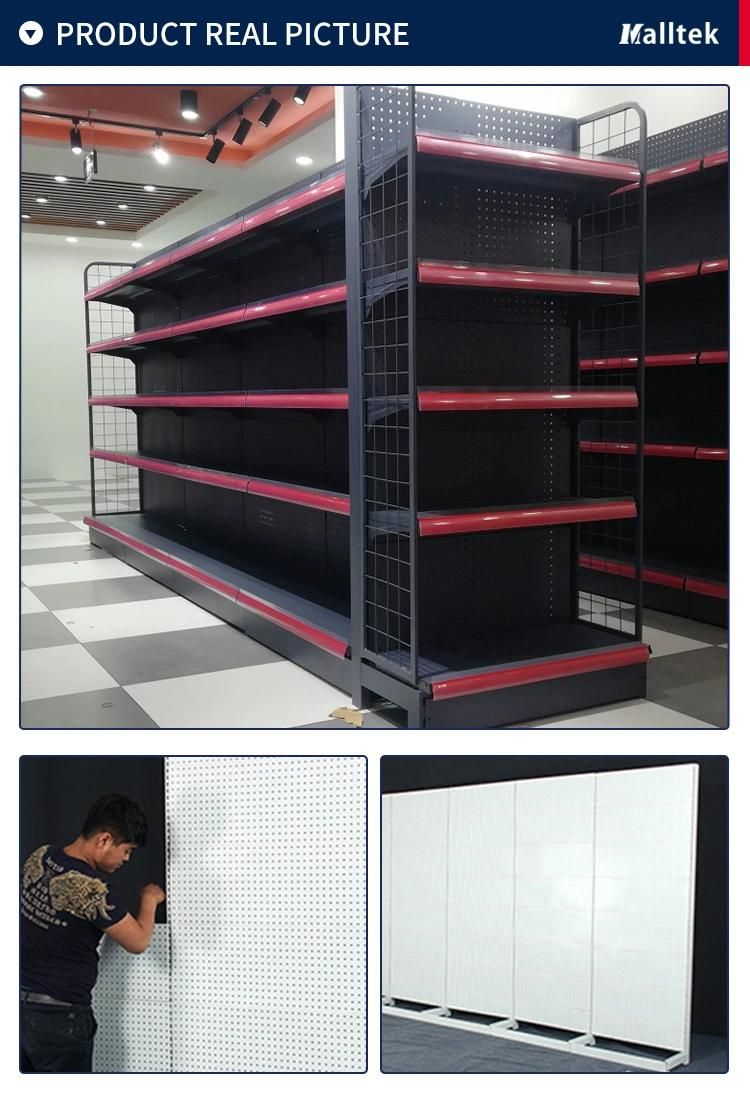 Heavy Duty Perforated Cold-Rolled Steel Retail Store Gondola Shelves