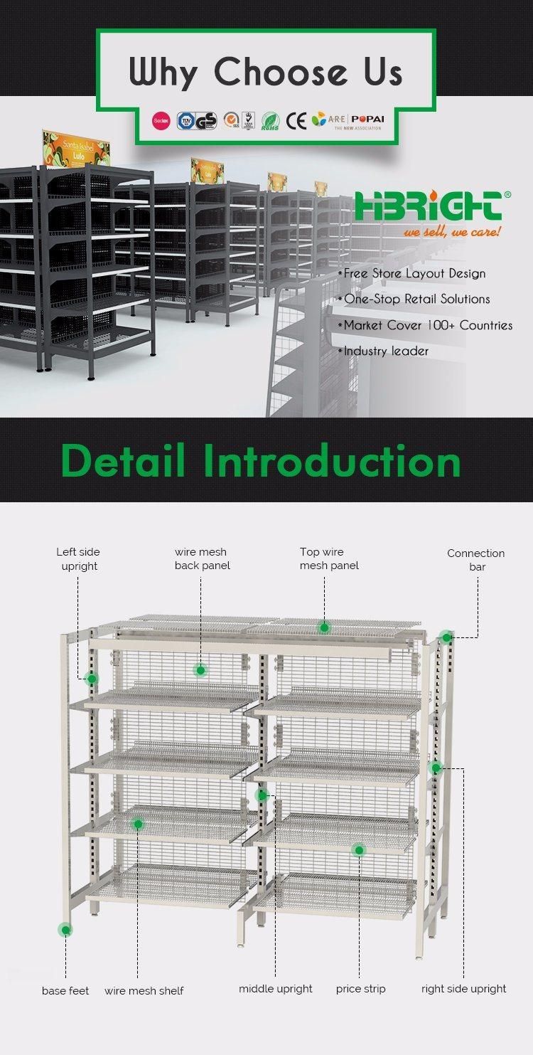 Supermarket Shelf Metal Shelf