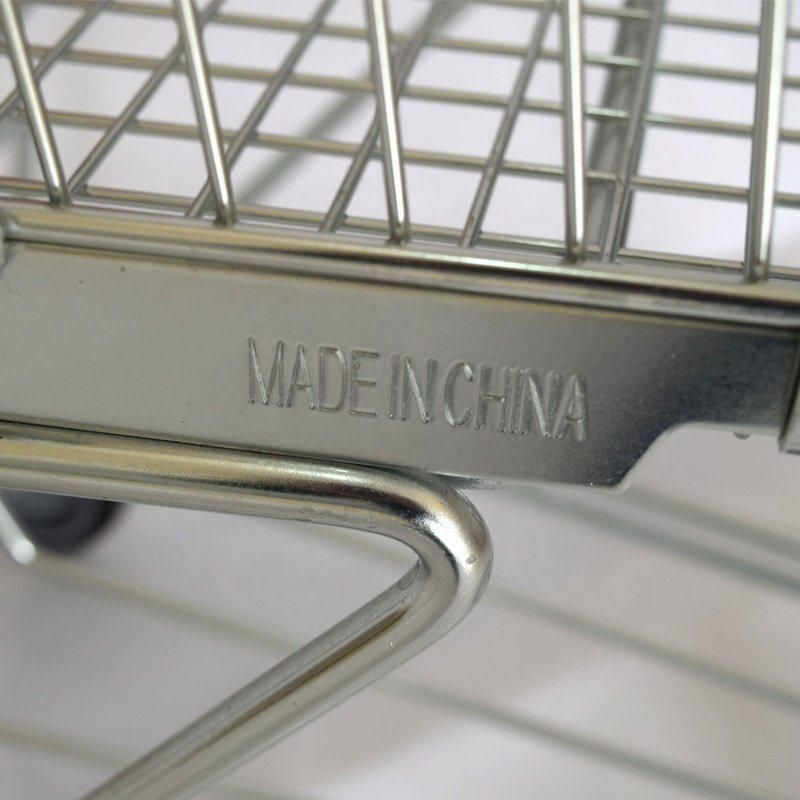 Wire Basket Trolley Store Hand/Supermarket Shopping Trolley