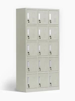 5 Layers 15 Compartment Steel Locker Waterproof Cabinet Locker