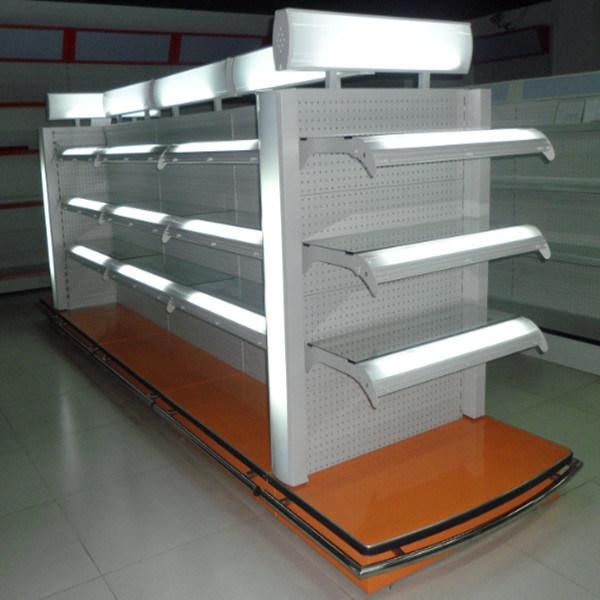 High Quality Steel Double Sided Cosmetics Display Shelf-a for Supermarket