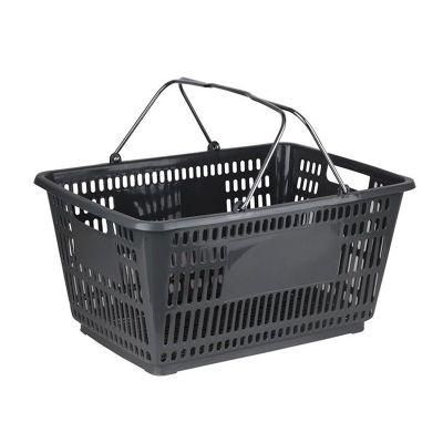 Telescopic Plastic Rolling Supermarket Shopping Basket