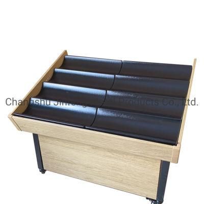 Supermarket Metal Shelves Black Rack for Fruit and Vegetable Display Stand