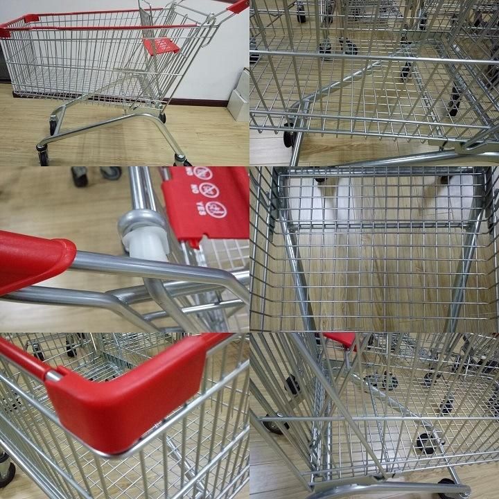 Japese Style Wire Mesh Basket Supetmarket Shopping Trolley Cart