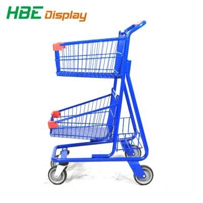 Plastic Sprayed Special Design Hand Shopping Cart Trolley