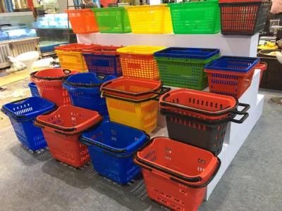 Plastic Rolling Plastic Hand Basket