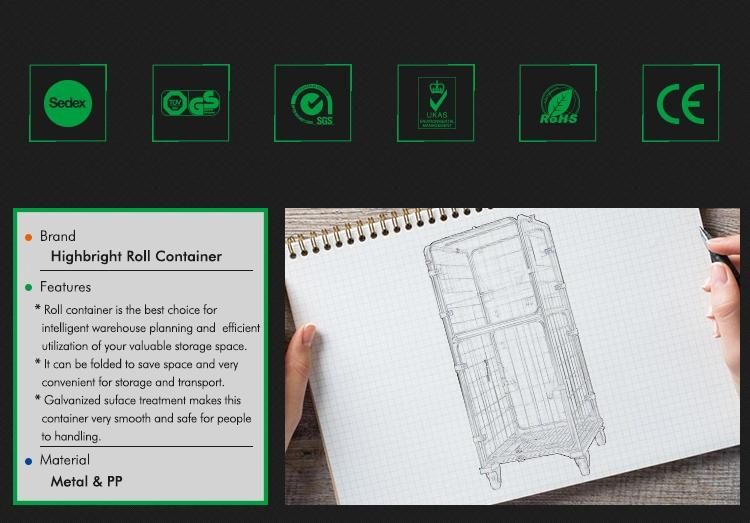 Logistic Nestable Chrome Roll Container