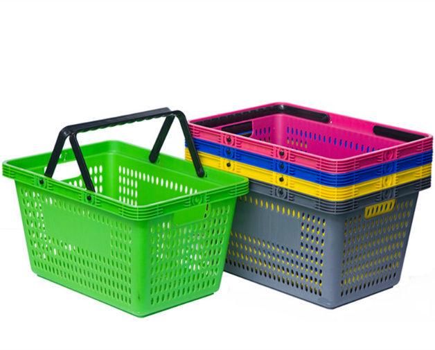 Grocery Store Shopping Baskets Plastic Handle Market Basket