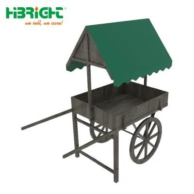 Supermarket Commercial Wagon Style Wooden Fruit Shop Shelves