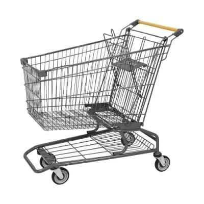 150L USA Design Shopping Trolley Cart with Customized Logo