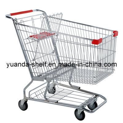 Chrome Supermakret Shopping Folding Metal Trolley Cart