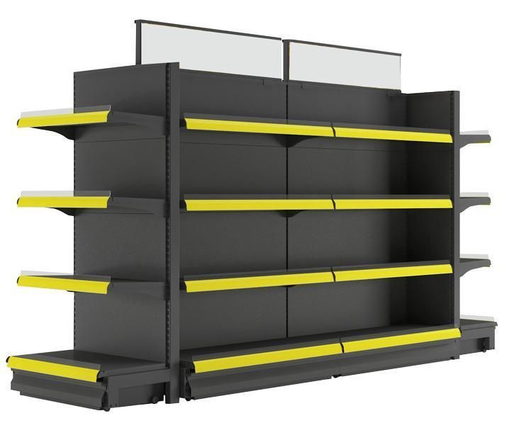 Factory Supplied Top Quality Supermarket Shelves Metal Double Side Display Rack