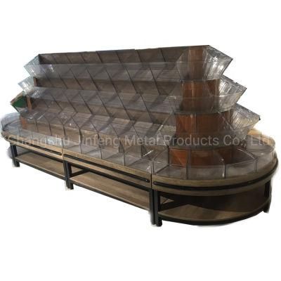 Customized Supermarket and Shopping Mall Wooden Display Shelving