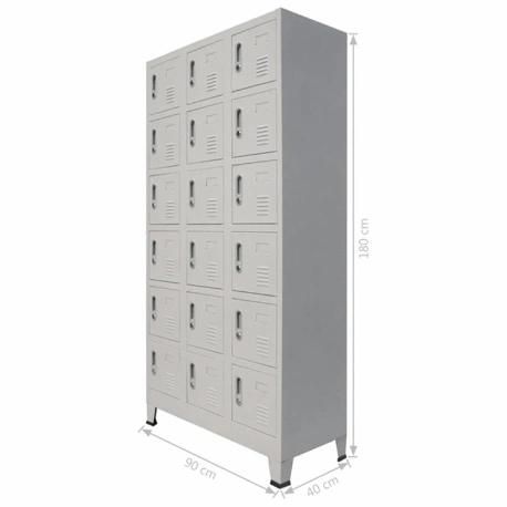 18 Metal Locker Locker Steel Cabinet Clothing Storage Person Locker Storage Cabinet Casier Casillero Taquilla