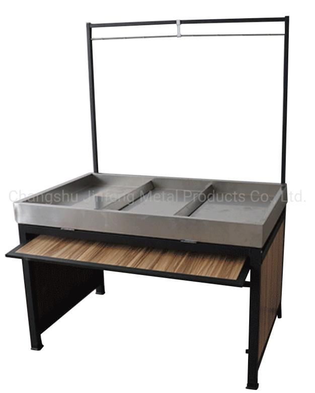 Supermarket Display Rack Shop Wooden and Metal Display Shelve for Fruit and Vegetable