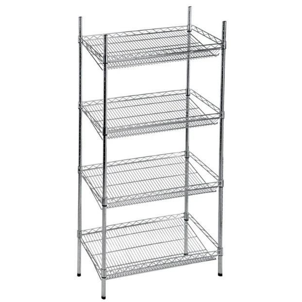 Supermarket Shelves Retail Display House Used Chrome Wire Shelf