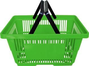 25 Liter Double Handle Plastic Supermarket Shopping Basket