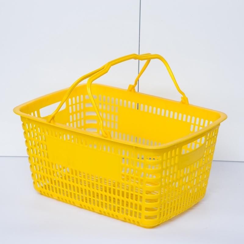 Red Blue Green Plastic Material Supermarket Shopping Basket