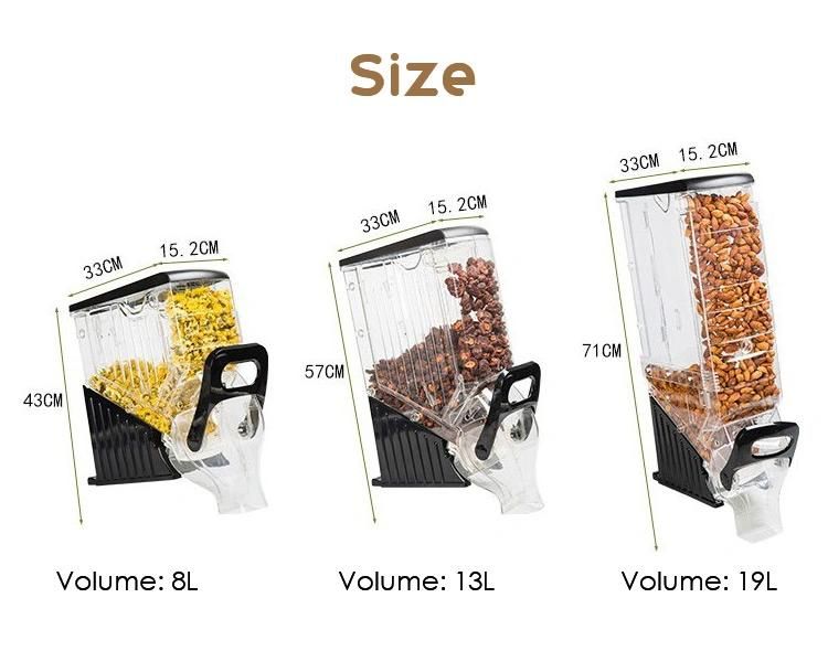 Plastic Bulk Dry Food Candy Dispenser Cereal Gravity Bin