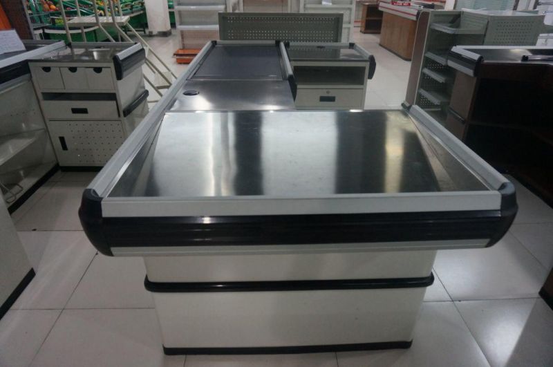 Factory Direct Price Stainless Electric Cashier Counter Retail Cashier Counter