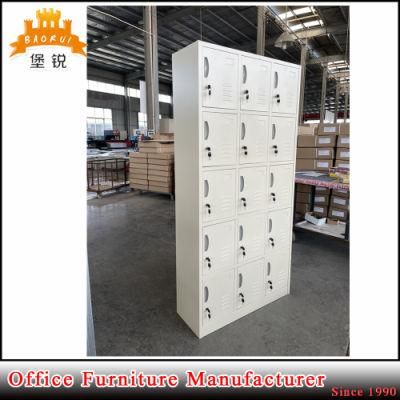 Custom Knock Down Steel Cabinet 15 Doors Metal Locker