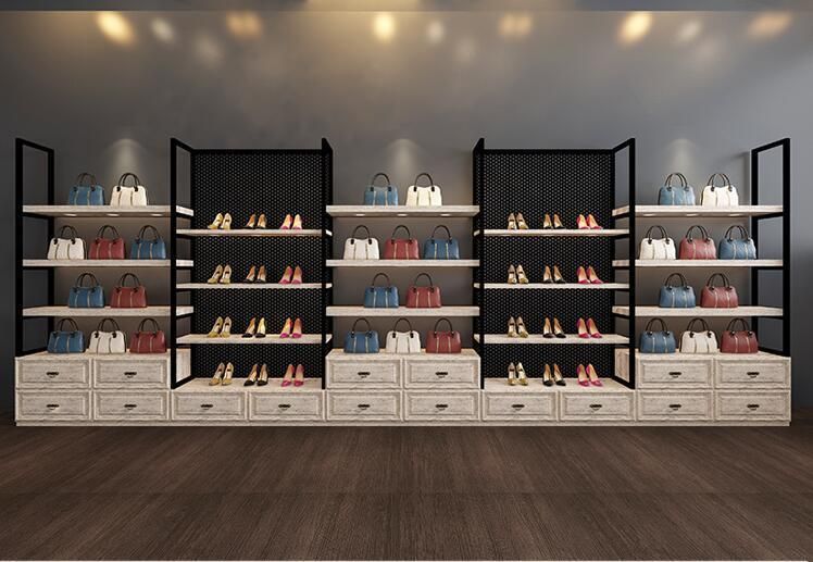 China Wholesale Fashion Handbag Store Design Retail Shoe Shop Furniture Decoration for Shoe Shop