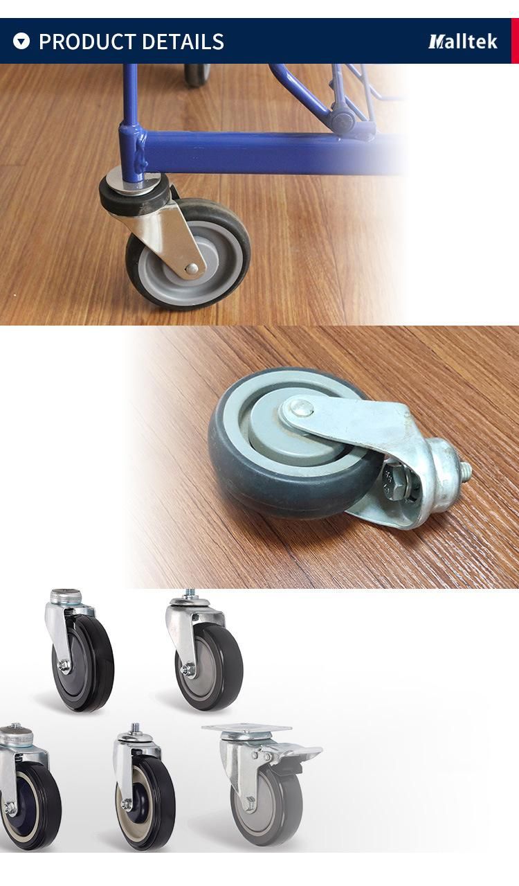 4 Inch Swiivel Fixed PVC Caster Wheel for Shopping Trolley