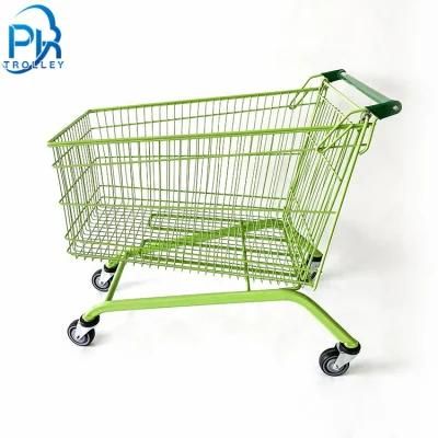 Supermarkets Metal Shopping Carts Shopping Malls Trolleys with Wheels