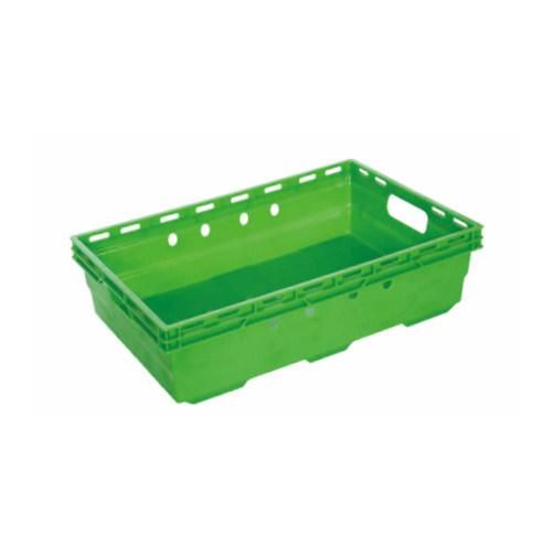 Plastic Flat-Bottomed Shallow Vegetable&Fruit Basket for Supermarket