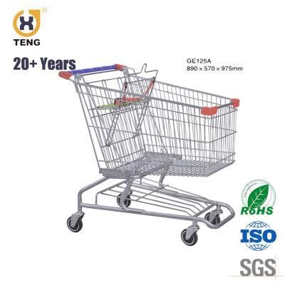 125L Germany Style Supermarket Grocery Trolley Cart with Competitive Pricre