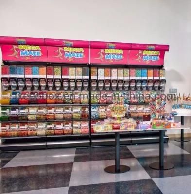 2021 Retail Adjustable Candy Divider Shelf Bulk Food Display Shelf