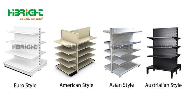 Supermarket Furniture Gondola Display Steel Shelf