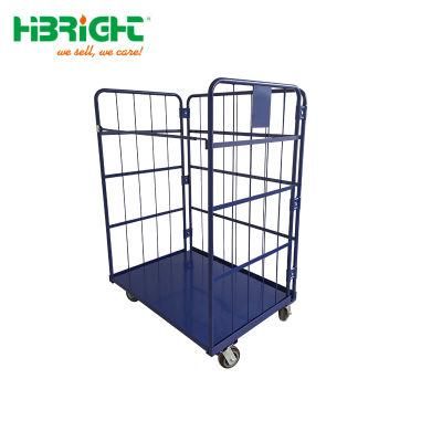 3-Side Supermarket Roll Container Cage