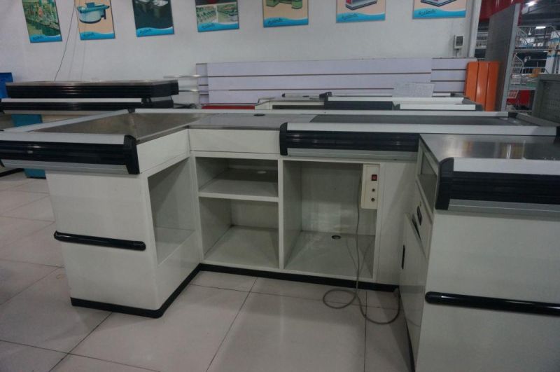 Factory Direct Price Stainless Electric Cashier Counter Retail Cashier Counter