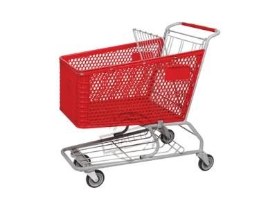 American Market 180L Big Grocery Store Plastic Shopping Trolley Cart