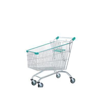 Heavy Duty Shopping Cart 100L European Style Supermarket Trolley