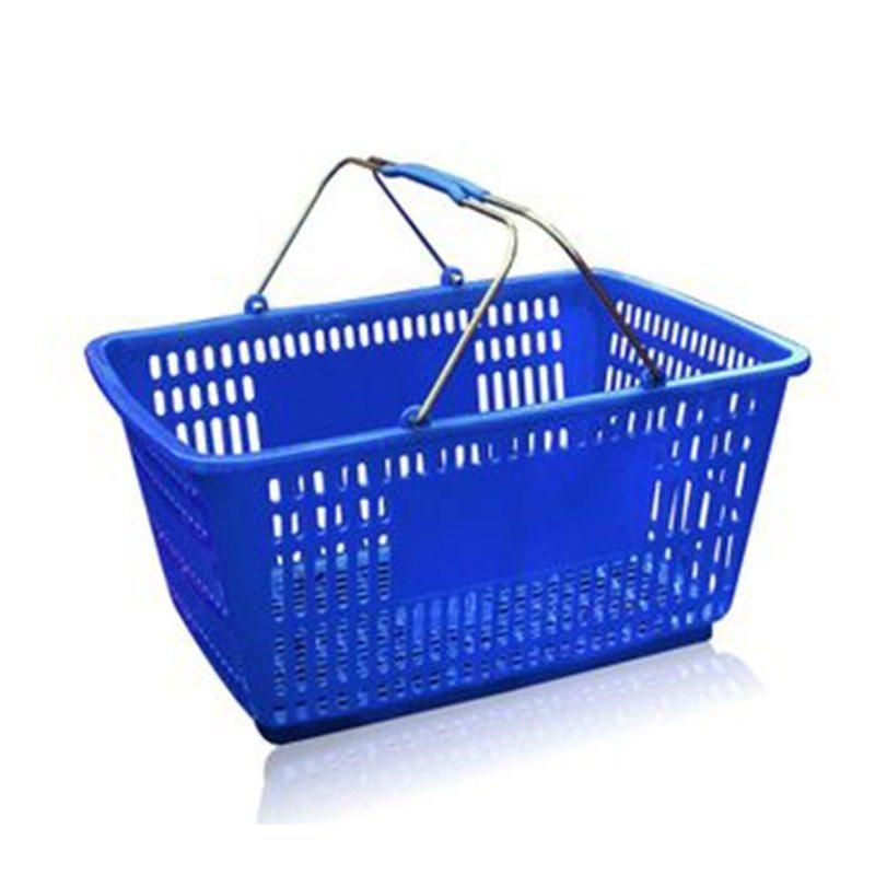 Store Used Metal Carry Shopping Basket Chrome Basket