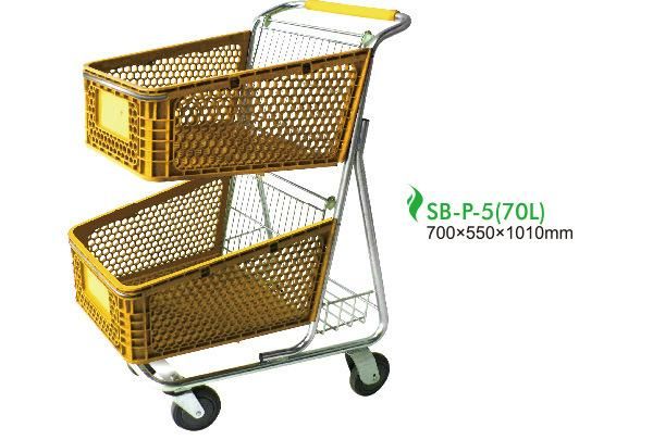 Plastic Shopping Trolley for Stores and Supermarkets