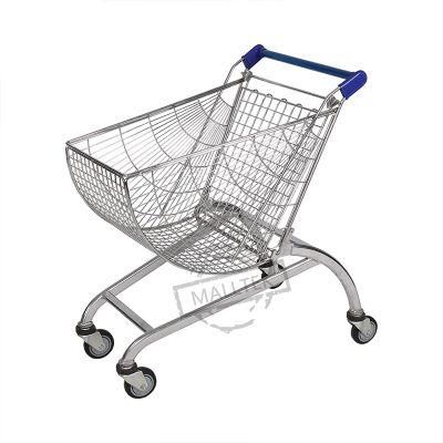 High Quality Round Basket Shape Metal Supermarket Shopping Cart