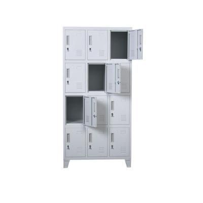 Metal Furniture Cabinet Worker Use Steel 12 Door Storage Locker