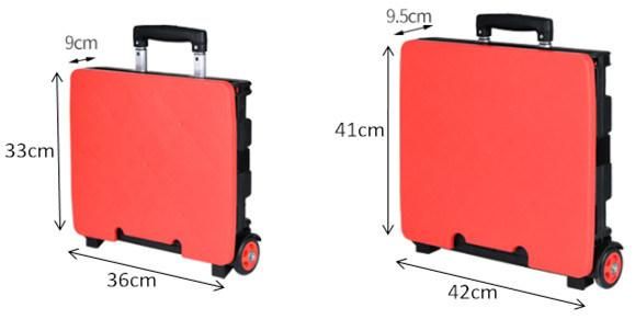 Multipurpose Plastic Floding Shopping Trolley with Two Wheels