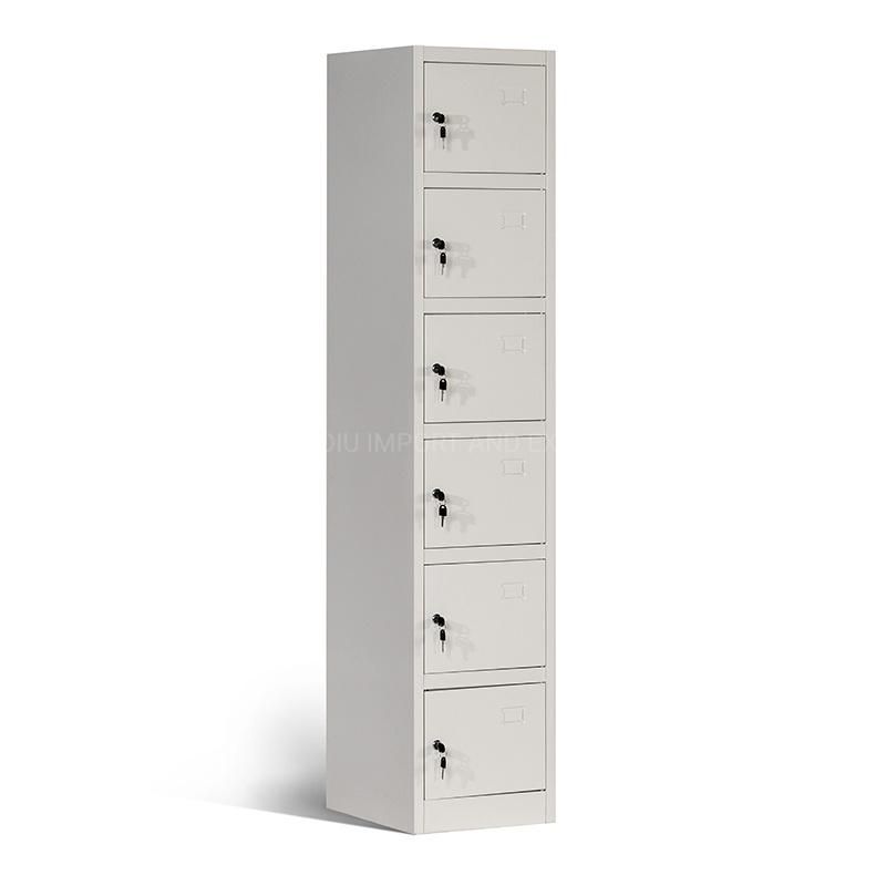 Metal 6 Tier Individual Locker Box Locker with Cylinder Lock