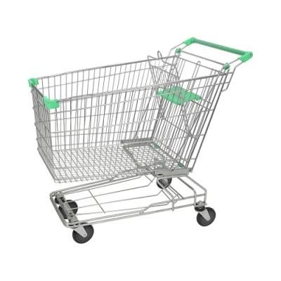 Wholesale Asian 80L TPR Wheels Shopping Trolley with Coin Lock