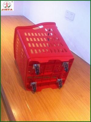 Light Weight Supermarket Shopping Basket with Wheels